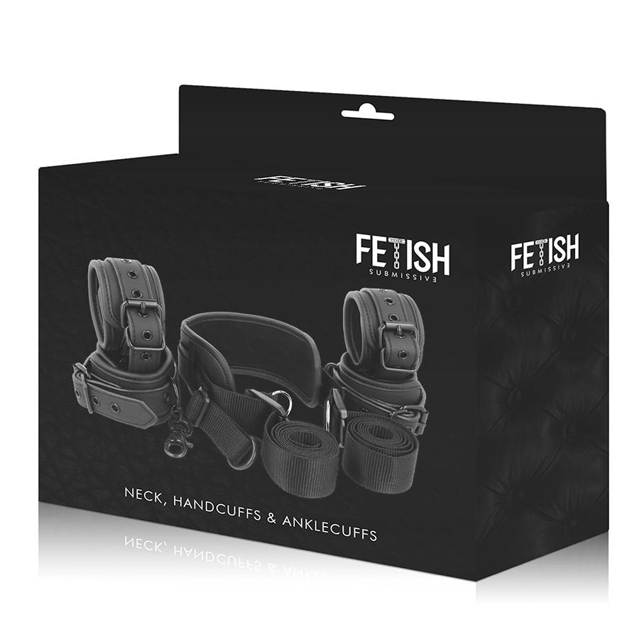 FETISH SOTTOMESSA - POSIZIONE DEL PADRONE CON 4 MANETTE RIVESTITE IN NOPRENE