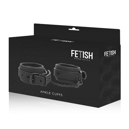 FETISH SUBMISSIVE - Manette per la caviglia in pelle vegana con fodera in Nonprene