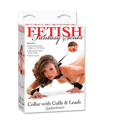 SERIE FETISH FANTASY - COLLARE CON MANETTE E GUINZAGLIO,