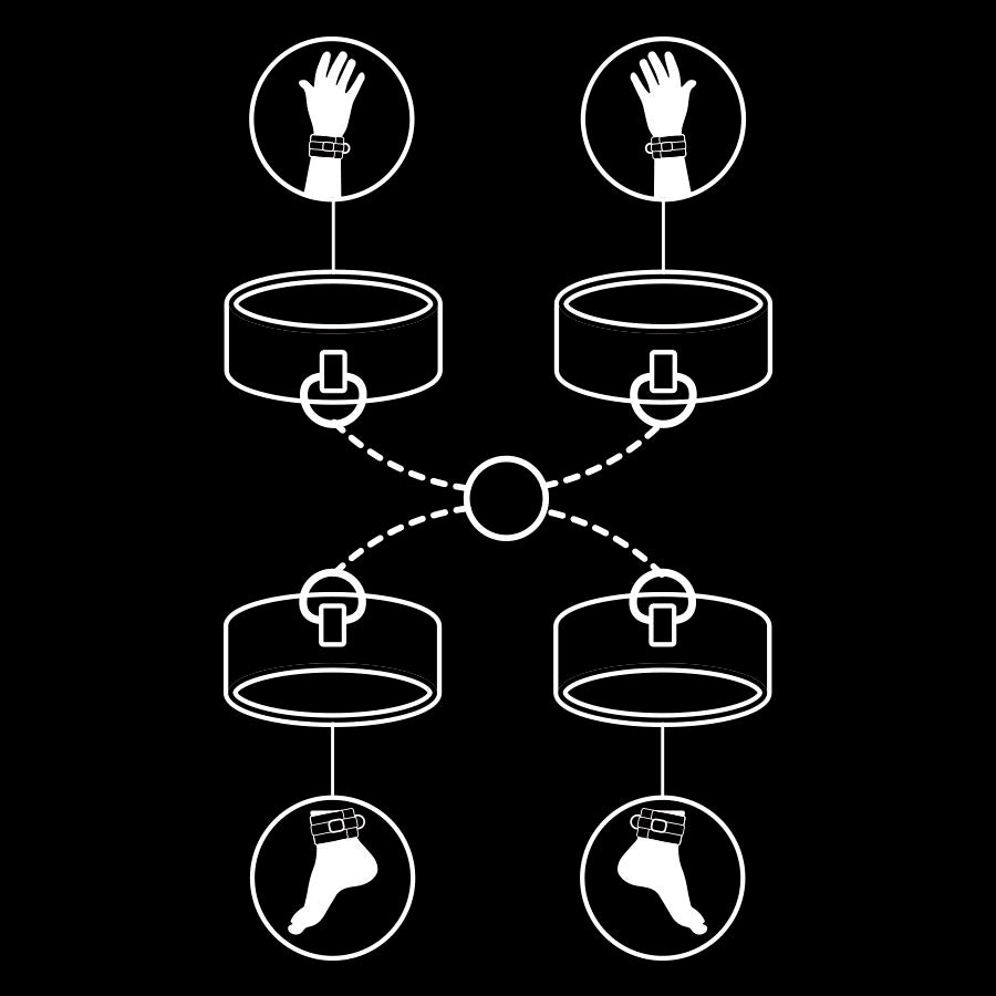 FETISH SOTTOMESSA - SET MANI E CAVIGLIE CON FODERA IN NOPRENE