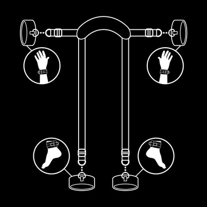 FETISH SOTTOMESSA - POSIZIONE DEL PADRONE CON 4 MANETTE RIVESTITE IN NOPRENE