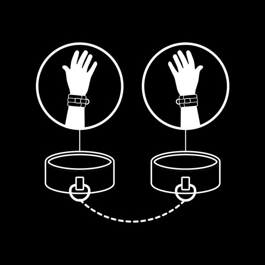 FETISH SUBMISSIVE - MANETTE IN PELLE VEGANA CON FODERA IN NOPRENE