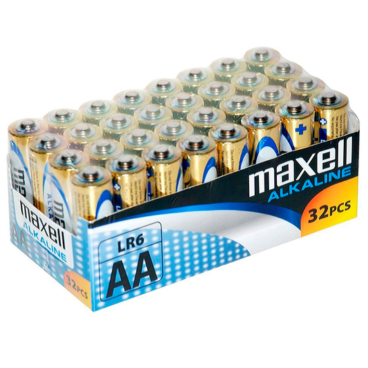 MAXELL - PACCO BATTERIE ALCALINE AA LR6 * 32 BATTERIE