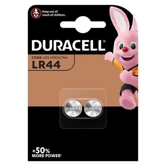 DURACELL - BATTERIA ALCALINICA A BOTTONE LR44 1,5 V BLISTER*2