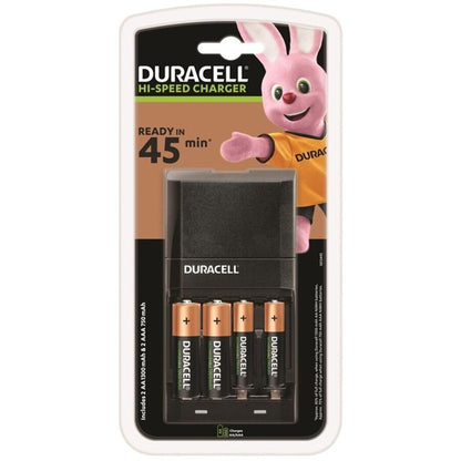 DURACELL - CARICABATTERIE RAPIDO 45 MINUTI + 2xAA 1700mAh + 2xAAA 750mAh