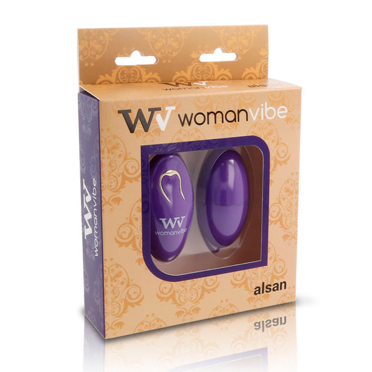 WOMANVIBE - ALSAN EGG TELECOMANDO NERO SILICONE VIOLA