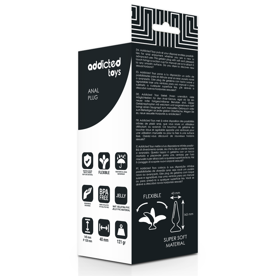 ADDICTED TOYS - PLUG ANALE 14,5 CM NERO