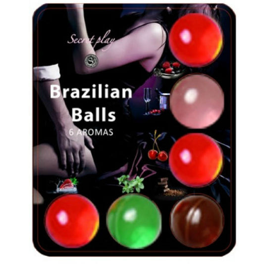 SECRETPLAY - 6 HOT BALLS LUBRIFICANTE PROFUMATO ALLA FRUTTA