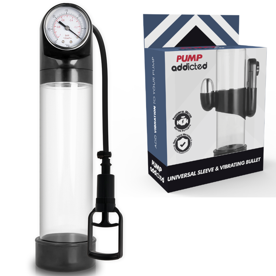 PUMP ADDICTED - POMPA PER EREZIONE TRASPARENTE RX9 CON VIBRATORE