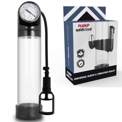 PUMP ADDICTED - POMPA PER EREZIONE TRASPARENTE RX9 CON VIBRATORE