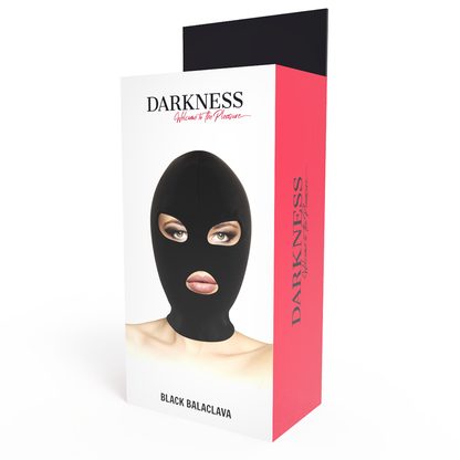 DARKNESS - MASCHERA DI SOTTOMISSIONE BDSM CON BOCCA E OCCHI NERI