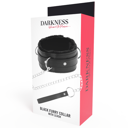 DARKNESS - COLLARE POSTURALE COMODO CON CATENA IN PELLE