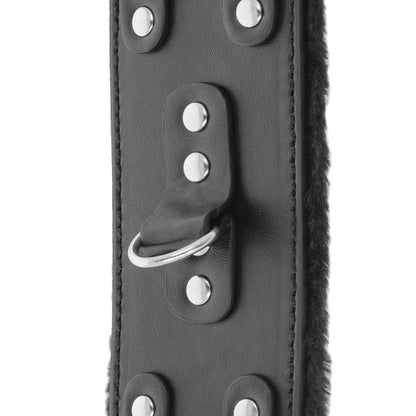 DARKNESS - MANETTE IN PELLE REGOLABILI CON LINEA NERA