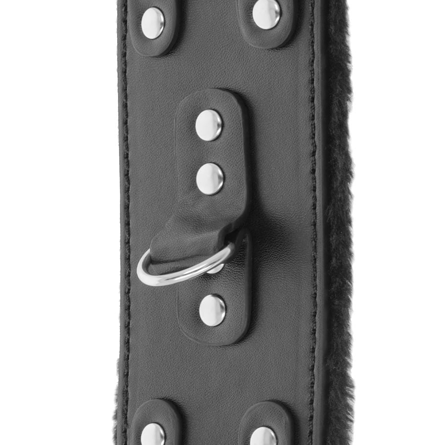 DARKNESS - MANETTE IN PELLE REGOLABILI CON LINEA NERA