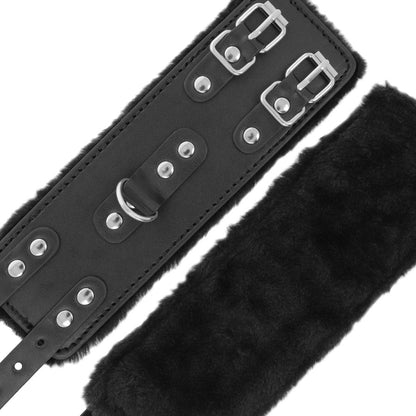 DARKNESS - MANETTE IN PELLE REGOLABILI CON LINEA NERA