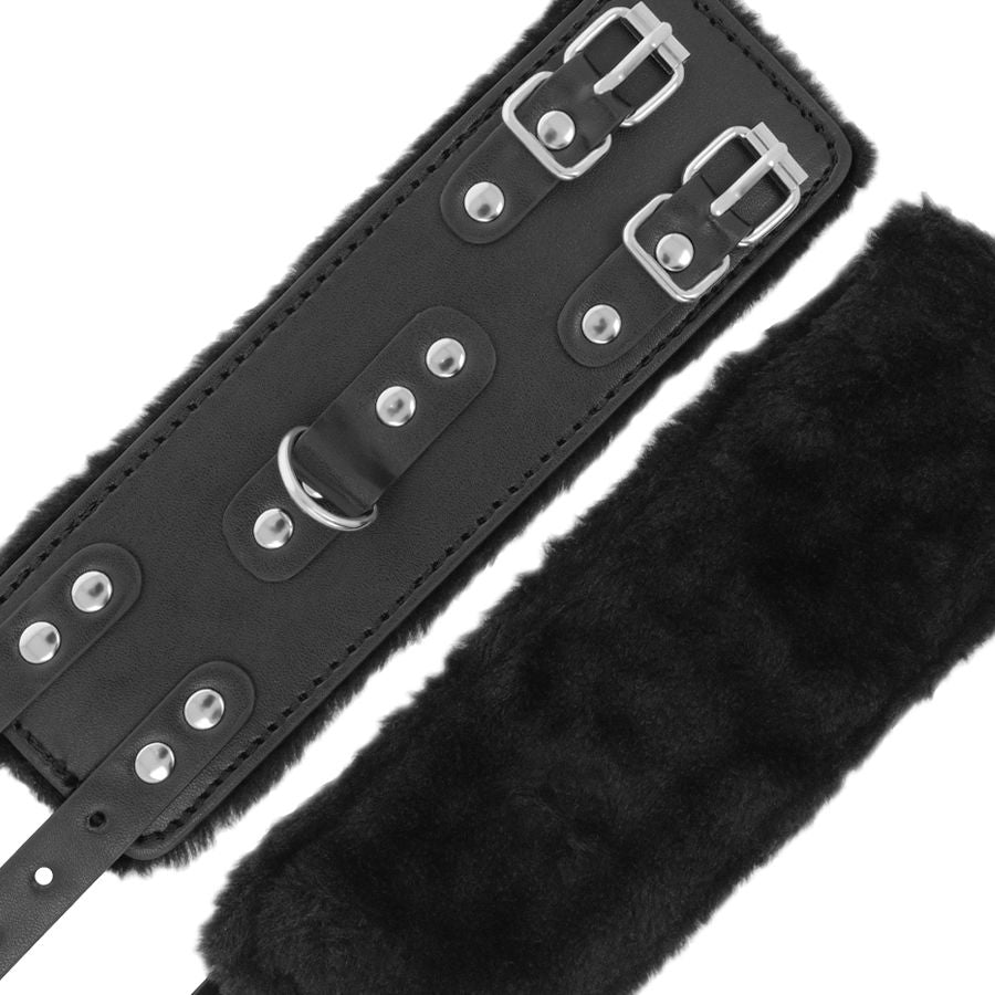 DARKNESS - MANETTE IN PELLE REGOLABILI CON LINEA NERA