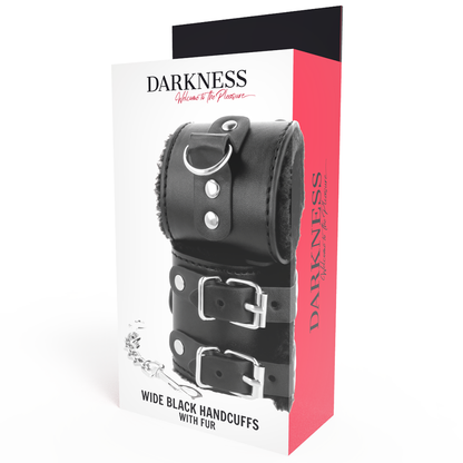 DARKNESS - MANETTE IN PELLE REGOLABILI CON LINEA NERA