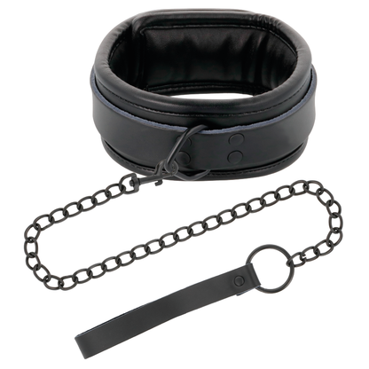 OSCURITÀ - MANETTE E COLLARE IN PELLE NERA