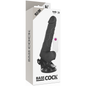 BASECOCK - VIBRATORE REALISTICO NERO CON TELECOMANDO CON TESTICOLI 19,5 CM -O- 4 CM
