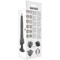 BASECOCK - VIBRATORE REALISTICO ARTICOLABILE TELECOMANDO NERO 18,5 CM -O- 4 CM