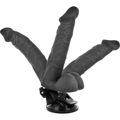 BASECOCK - VIBRATORE REALISTICO ARTICOLABILE TELECOMANDO NERO 20 CM -O- 4,5 CM