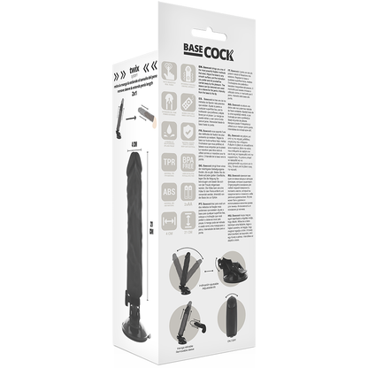 BASECOCK - VIBRATORE REALISTICO TELECOMANDO CARNE 21 CM -O- 4 CM