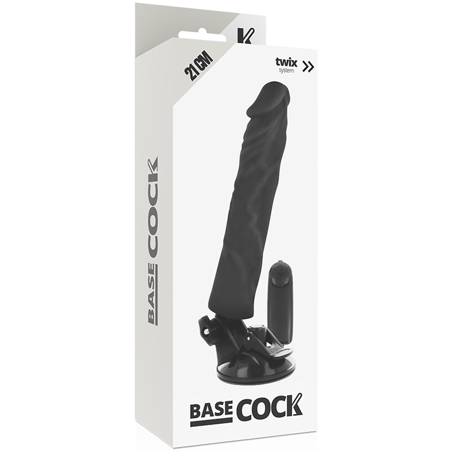 BASECOCK - VIBRATORE REALISTICO TELECOMANDO CARNE 21 CM -O- 4 CM