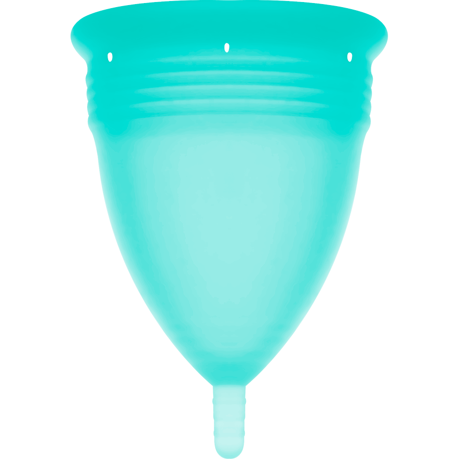 STERCUP - COPPA MESTRUALE IN SILICONE ACQUAMARINA FDA - TAGLIA L