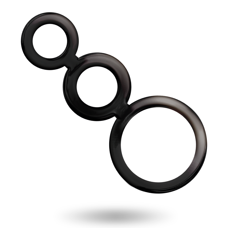 ADDICTED TOYS - SET DI ANELLI PER PENE E TESTICOLI - SMOKED