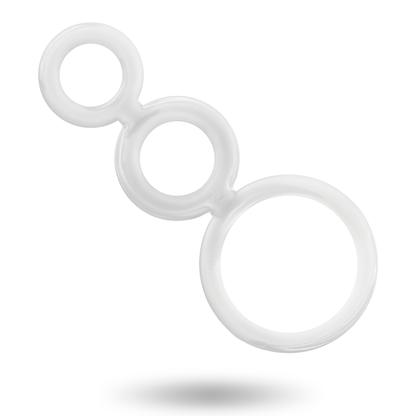 ADDICTED TOYS - SET DI ANELLI TRASPARENTI PER PENE E TESTICOLI
