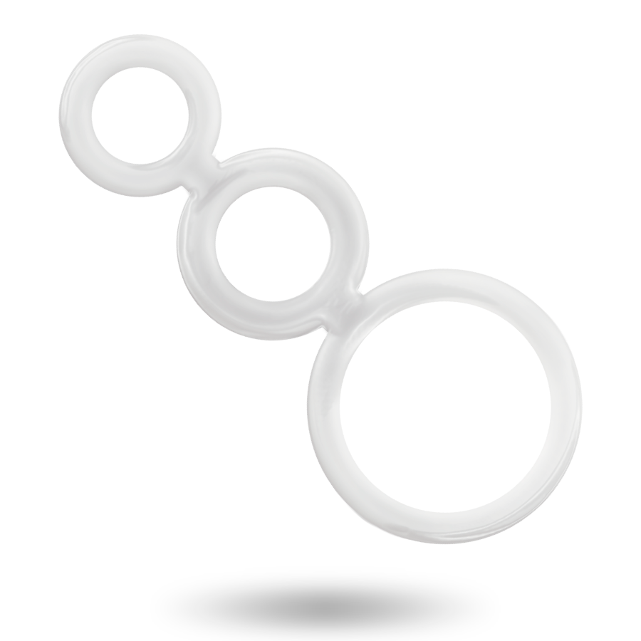 ADDICTED TOYS - SET DI ANELLI TRASPARENTI PER PENE E TESTICOLI