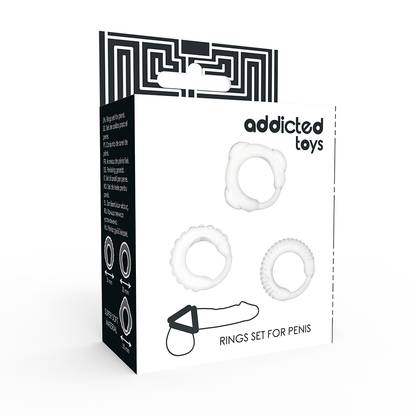 ADDICTED TOYS - SET 3 ANELLI PER PENE TRASPARENTI