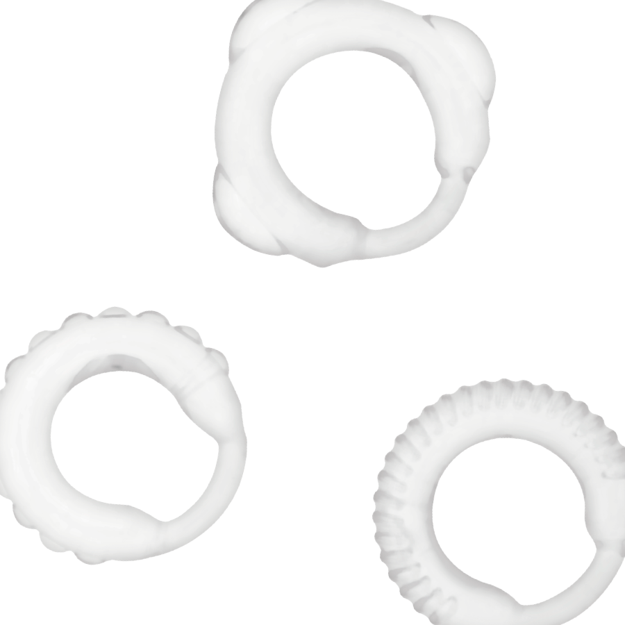 ADDICTED TOYS - SET 3 ANELLI PER PENE TRASPARENTI