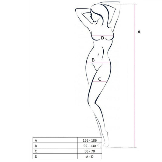 PASSION - WOMAN BS056 BODYSTOCKING ROJO TALLA ÚNICA