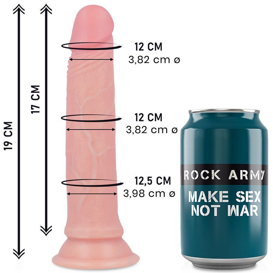 ROCKARMY - AVENGER DILDO REALISTICO SILICONE LIQUIDO 19 CM -O- 3,98 CM