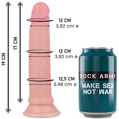 ROCKARMY - AVENGER DILDO REALISTICO SILICONE LIQUIDO 19 CM -O- 3,98 CM