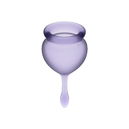 SATISFYER - KIT COPPA MESTRUALE FEEL GOOD LILLA 15 + 20 ML