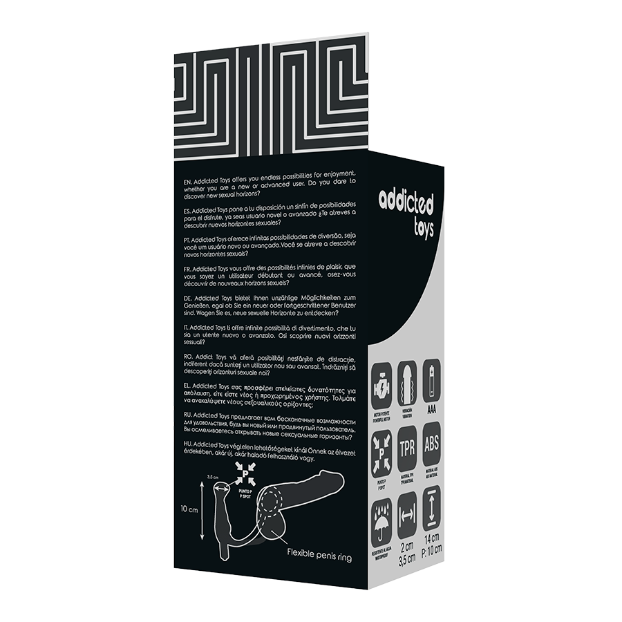 ADDICTED TOYS - VIBRATORE PROSTATICO NERO 10 CM