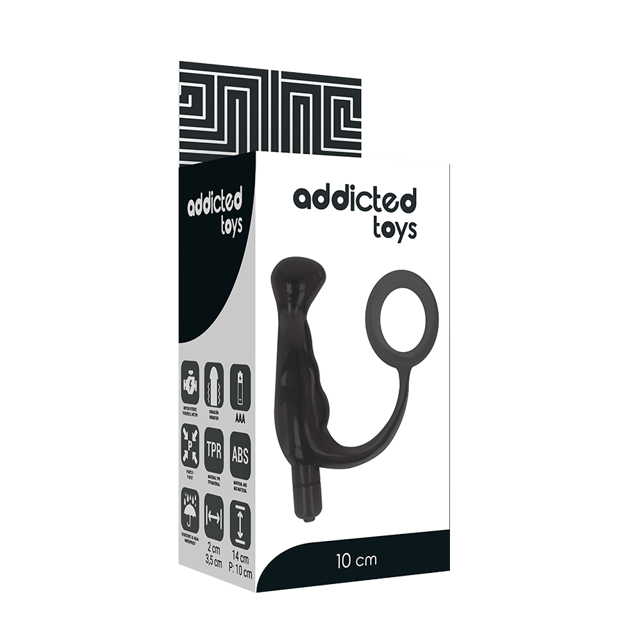 ADDICTED TOYS - VIBRATORE PROSTATICO NERO 10 CM