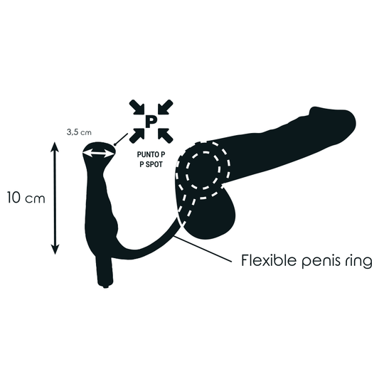 ADDICTED TOYS - VIBRATORE PROSTATICO NERO 10 CM
