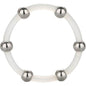 CALEXOTICS - ANILLO DE SILICONA CON CUENTAS DE ACERO TALLA XL