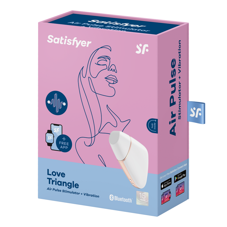 SATISFYER - STIMOLATORE E VIBRATORE TRIANGOLO AMOROSA BIANCO