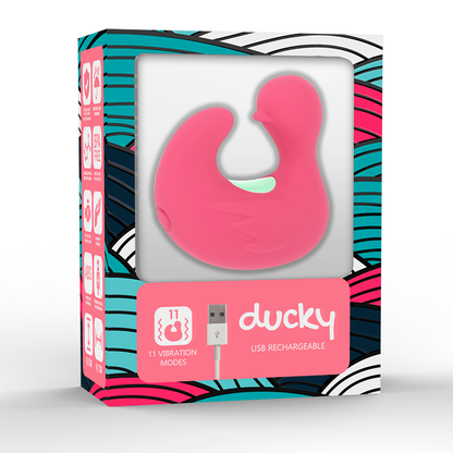 HAPPY LOKY - DUCKYMANIA DITALE ANATRA STIMOLANTE RICARICABILE IN SILICONE