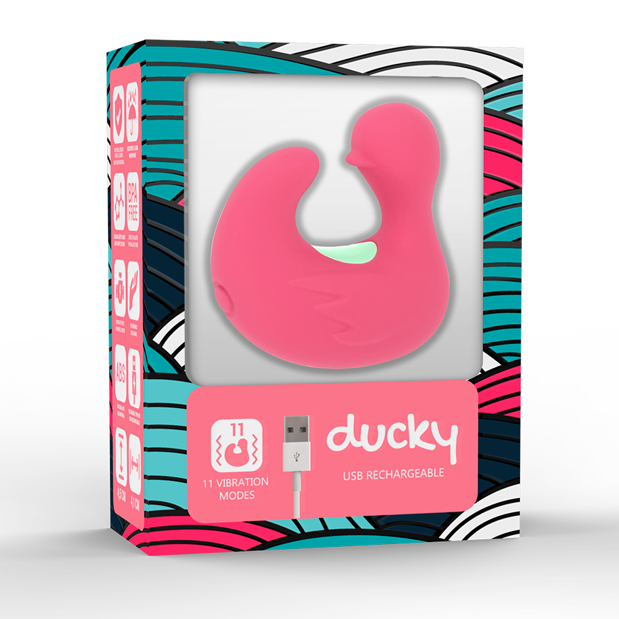 HAPPY LOKY - DUCKYMANIA DITALE ANATRA STIMOLANTE RICARICABILE IN SILICONE