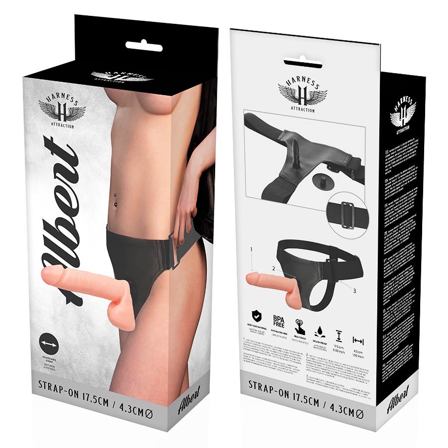 HARNESS ATTRACTION - ARNÉS  ALBERT REALISTIC 17.5 CM -O- 4.3 CM