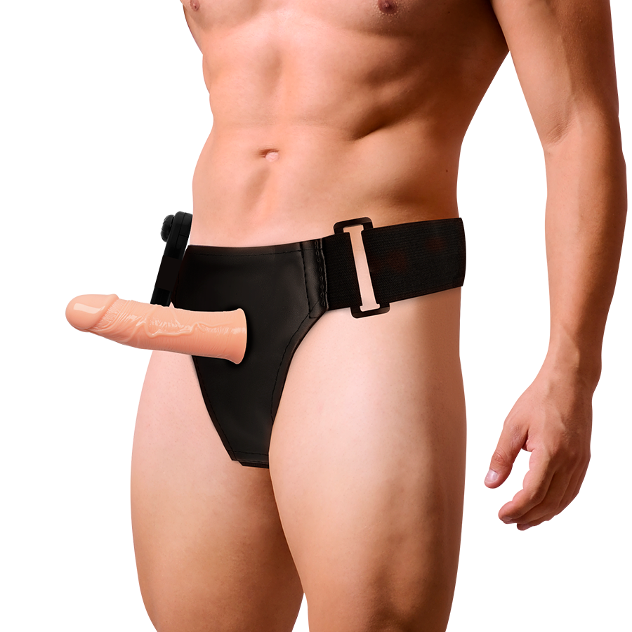 IMBRACATURA ATTRAZIONE - IMBRACATURA GREGORY HOLLOW CON VIBRATORE 16,5 CM -O- 4,3 CM