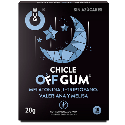 WUG GUM - GOMMA DA MASTICARE OFF VALERIANA, TRIPTOFANO, MELISSA E MELATONINA 10 UNITÀ