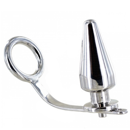 METALLO DURO - ANELLO IN ACCIAIO CON TAPPO ANALE 45 X 50 MM