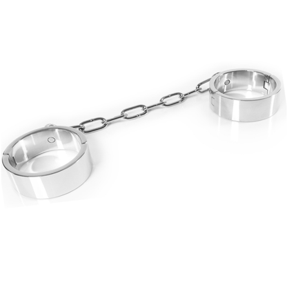 METALLO DURO - MANETTE ALLA CAVIGLIA CON CHIAVE A BRUGOLA SOTTOMISSIONE BDSM