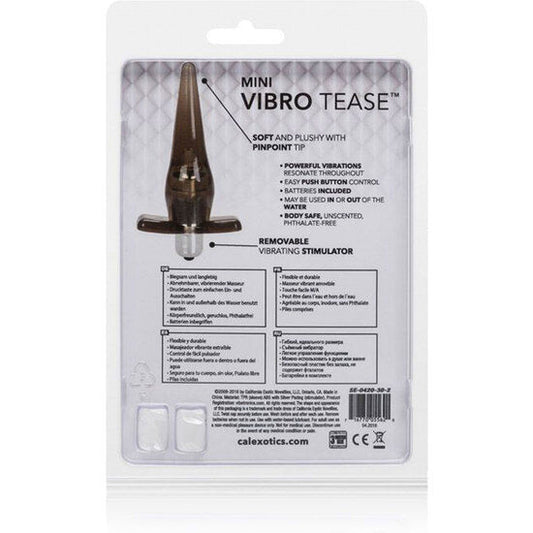 CALEXOTICS - MINI VIBRO TEASE PLUG VIBRATORE NERO